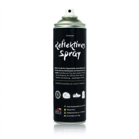 Reflective Spray by Drivecase – Reflektierendes Sicherheitsspray für Radfahrer und Fußgänger