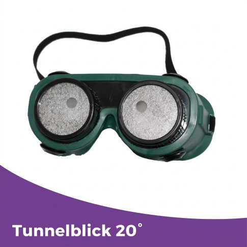 Brille zur Simulation eines 20°-Tunnelblicks