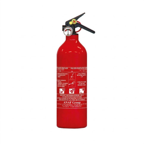 Kfz-Feuerlöscher 1 kg – Pulver ABC mit Manometer