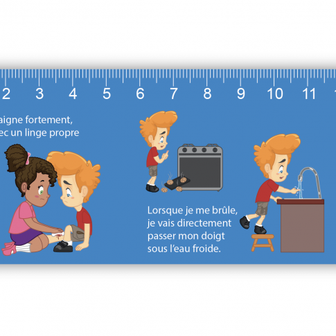Lineal 30 cm „Notrufnummern & Erste Hilfe“ für Kinder