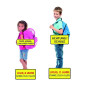 Verkehrssicherheit Aufsteller Kindersilhouetten – 2er-Set