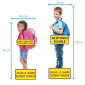 Verkehrssicherheit Aufsteller Kindersilhouetten – 2er-Set