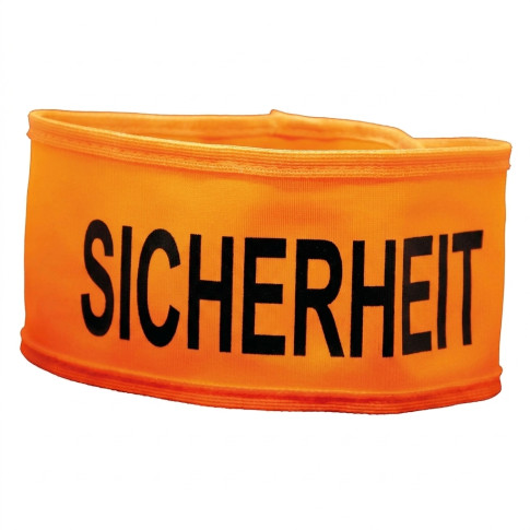 Flexible orangefarbene Armbinde aus Polyester „Sécurité”