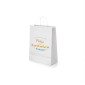 Papiertragetasche Weiß Kraftpapier (Kleinformat 18 x 24 cm) – Bedruckbar
