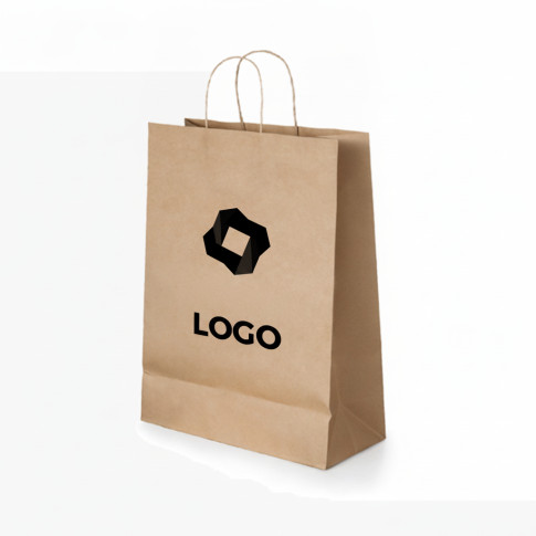 Kraftpapier-Tragetasche Großformat (24 x 31 cm) – Bedruckbar