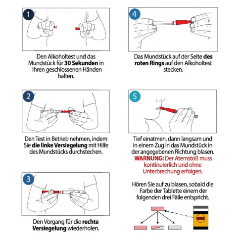 Bedruckter Alkoholtester – 0,5 und 0,0 Promille (Werbeartikel)