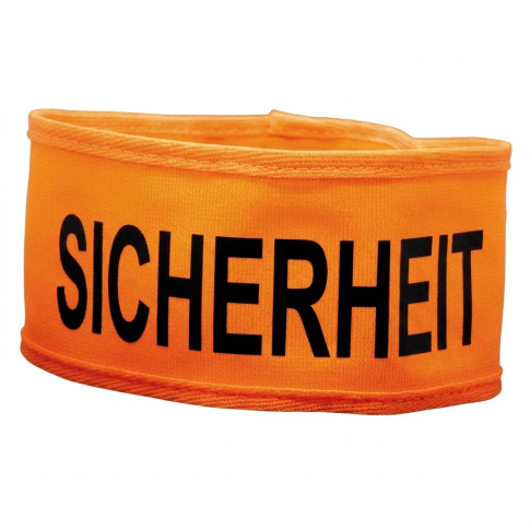 Flexible orangefarbene Armbinde aus Polyester „Sécurité”