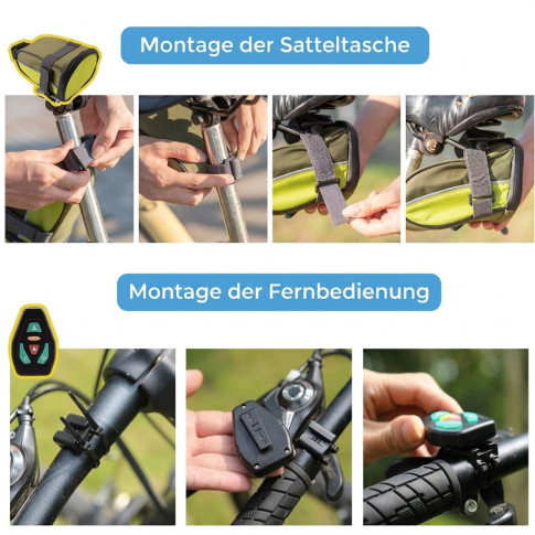 Fahrradtasche mit LED-Blinker