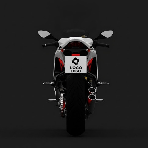 Kennzeichenabdeckung Motorrad – individuell bedruckt (P9518)