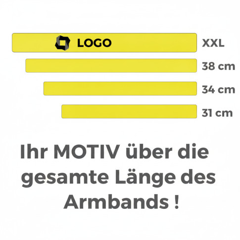Große reflektierende Manschette mit Aufrollvorrichtung XXL