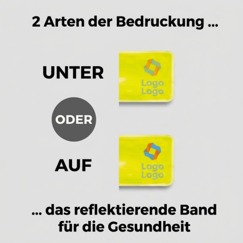 Große reflektierende Manschette mit Aufrollvorrichtung XXL