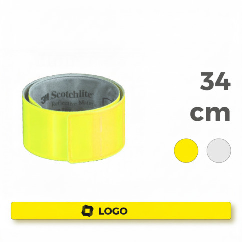 Reflektierende Armbinde mit Aufrollvorrichtung, 34 cm