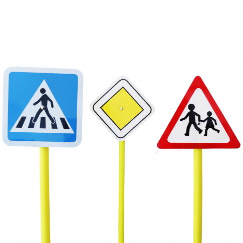 Verkehrszeichen-Set für Schulen – 9 Straßenschilder zur Verkehrserziehung