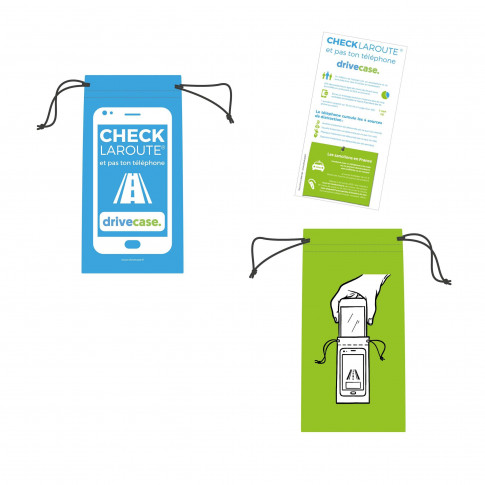 Checklaroute®-Etui zur Sensibilisierung für die Gefahren durch Smartphones, neutral