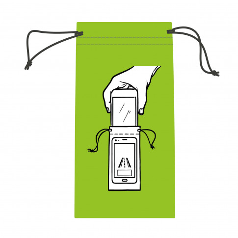 Checklaroute®-Etui zur Sensibilisierung für die Gefahren durch Smartphones, neutral