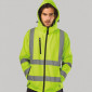 Kapuzenjacke mit personalisierbarem reflektierendem Streifen