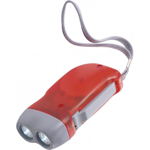 Dynamo-Taschenlampe mit 2 LEDs