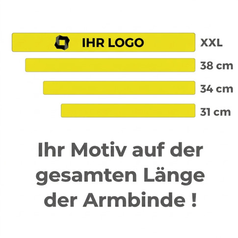 Reflektierende Armbinde mit Aufrollvorrichtung, 34 cm