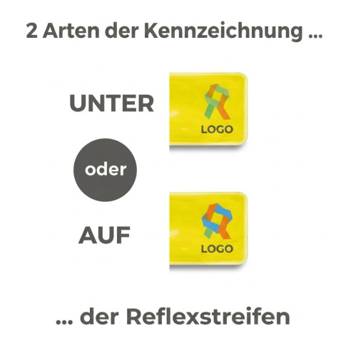 Reflektierende Armbinde mit Aufrollvorrichtung, 34 cm