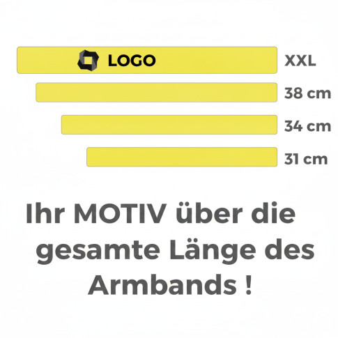 Reflektierende Armbinde mit Aufrollvorrichtung, 38 cm