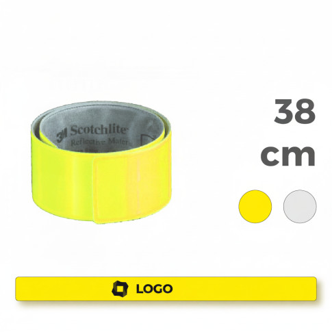 Reflektierende Armbinde mit Aufrollvorrichtung, 38 cm