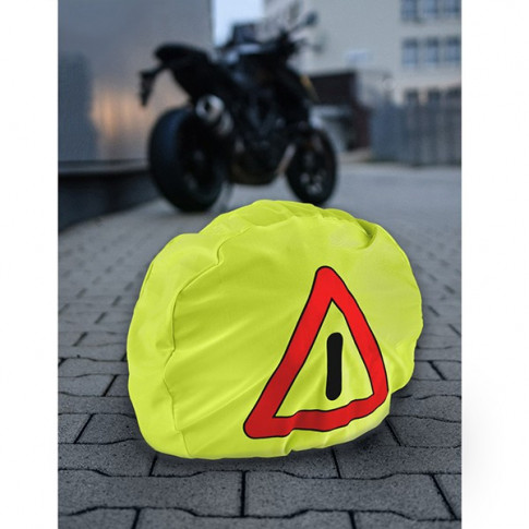 Motorradhelm-Überzug mit Warndreieck-Funktion