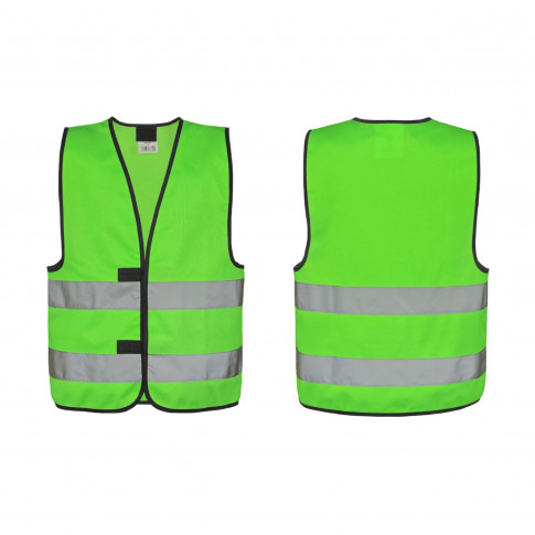 Personalisierbare fluoreszierende Kinderweste (3 Größen) – Klettverschluss