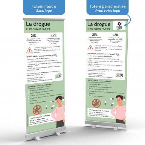 Roll-up Display – Gefahren von Drogen am Steuer