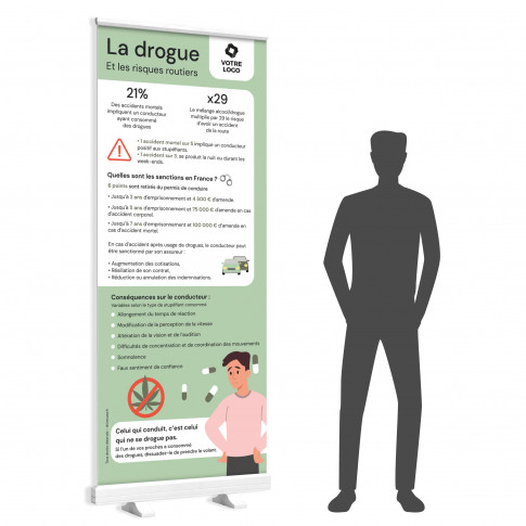 Roll-up Display – Gefahren von Drogen am Steuer