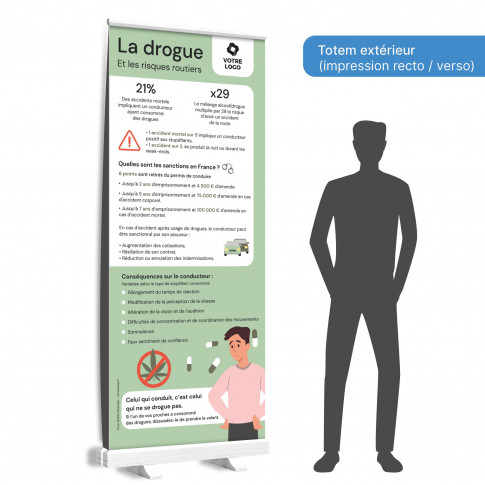 Roll-up Display – Gefahren von Drogen am Steuer