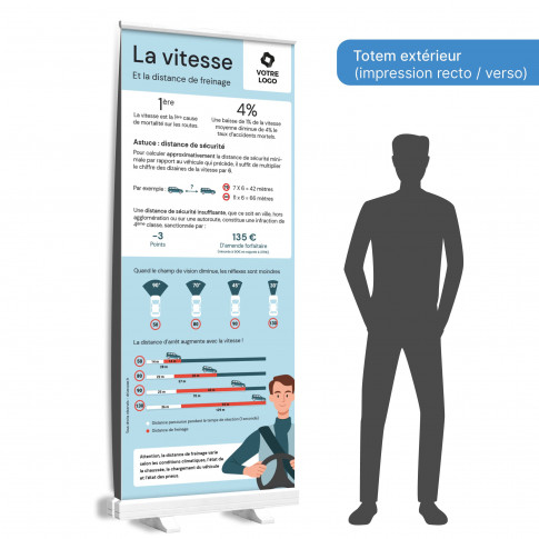 Roll-Up Display – Bremswege im Straßenverkehr