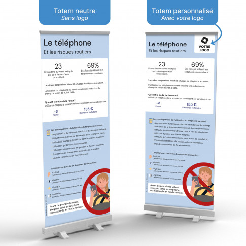 Roll-Up Display – Ablenkung durch Smartphones im Straßenverkehr