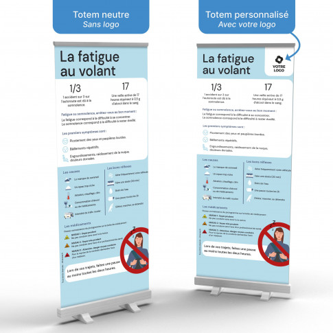 Roll-up Display – Gefahren durch Müdigkeit am Steuer