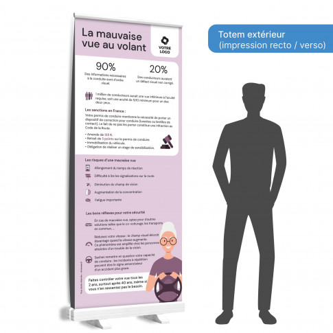 Roll-up Display – Sehbeeinträchtigung im Straßenverkehr
