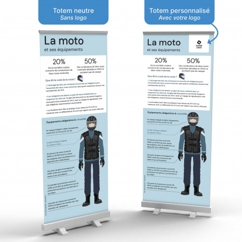 Roll-up Display – Motorrad-Schutzausrüstung