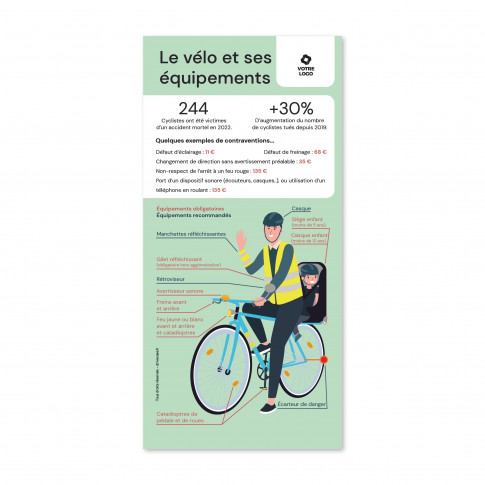 Aufklärungsflyer Fahrrad – Verkehrsregeln & Schutzausrüstung für Radfahrer