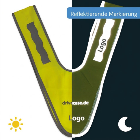 Bedruckbare Warnweste V-Form – Reflektierend