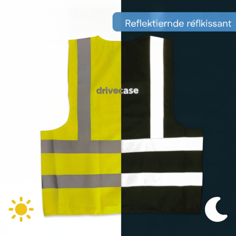 Warnweste mit 4 Reflexstreifen nach EN ISO 20471