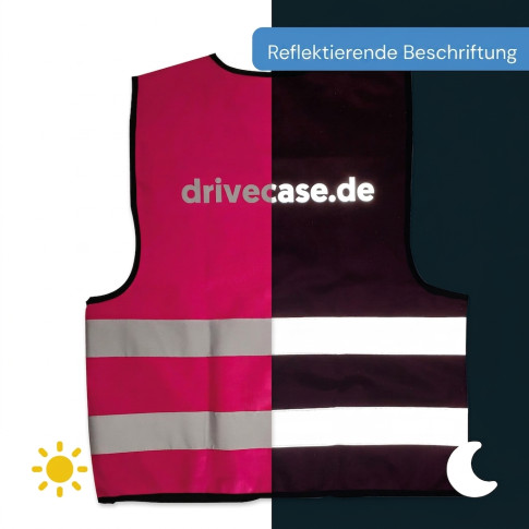 Personalisierbare rote Sicherheitsweste