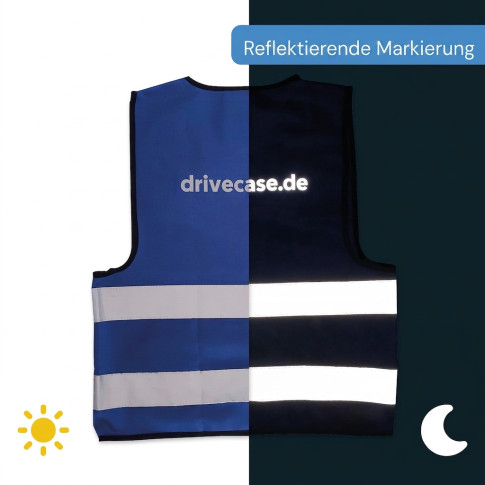 Personalisierbare blaue Sicherheitsweste