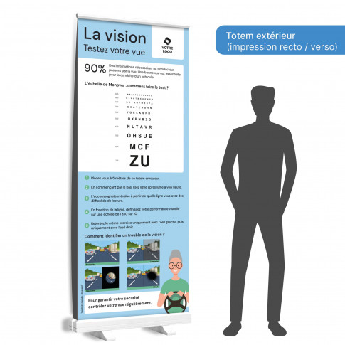Roll-up Display – Sehbeeinträchtigungen & Monoyer-Sehtest