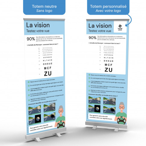 Roll-up Display – Sehbeeinträchtigungen & Monoyer-Sehtest