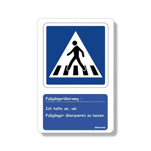 Pädagogisches Verkehrszeichen Fußgängerüberweg