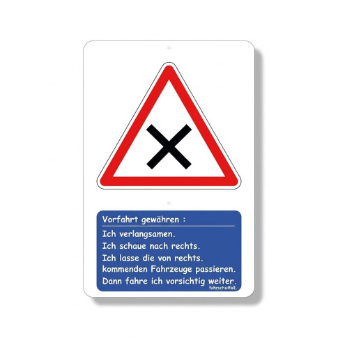 Lehrschild Rechts-vor-Links – Verkehrserziehung P6231