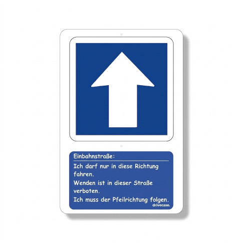 Lehrreiches Verkehrszeichen Einbahnstraße – Pädagogisches Aufstellschild