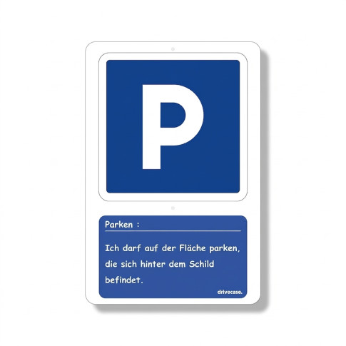 Lehrschild Parkplatz – Pädagogisches Verkehrszeichen P9611