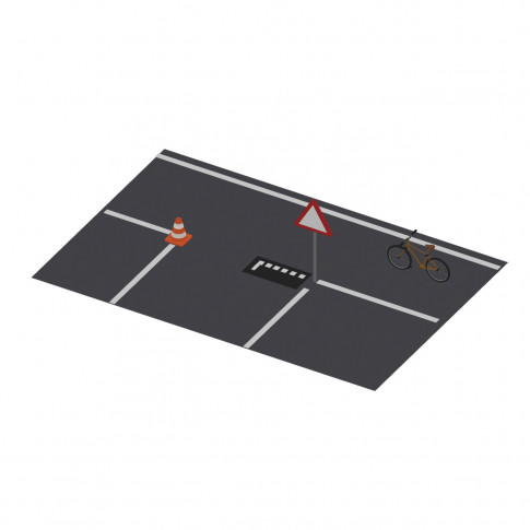 Vorfahrt-gewähren-Bodenmarkierung für Verkehrserziehungs-Parcours