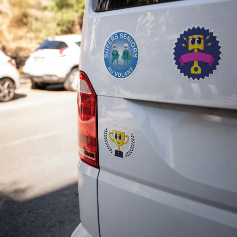 Senioren-Aufkleber fürs Auto – „Super Senioren am Steuer“