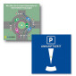 Parkscheibe Giradisque© bedruckt – Motiv Kreisverkehr