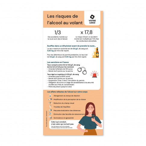 Aufklärungsflyer – Risiken von Alkohol am Steuer